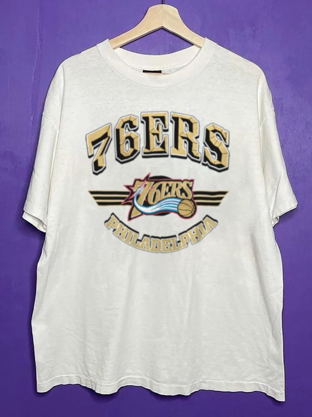 Vintage Philadelphia 76ers Sixers Basketball Team Shirt, NBA Philadelphia 76ers